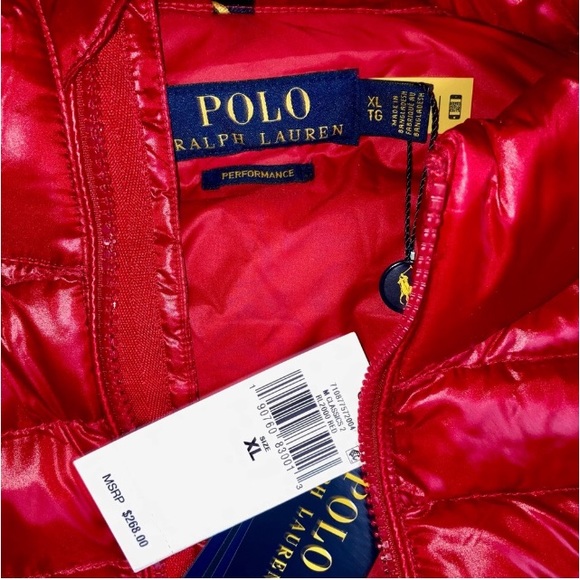 Ralph Lauren Polo Arctic Red Scarlet Packable Men’s Performance Jacket sz XL - Picture 9 of 15